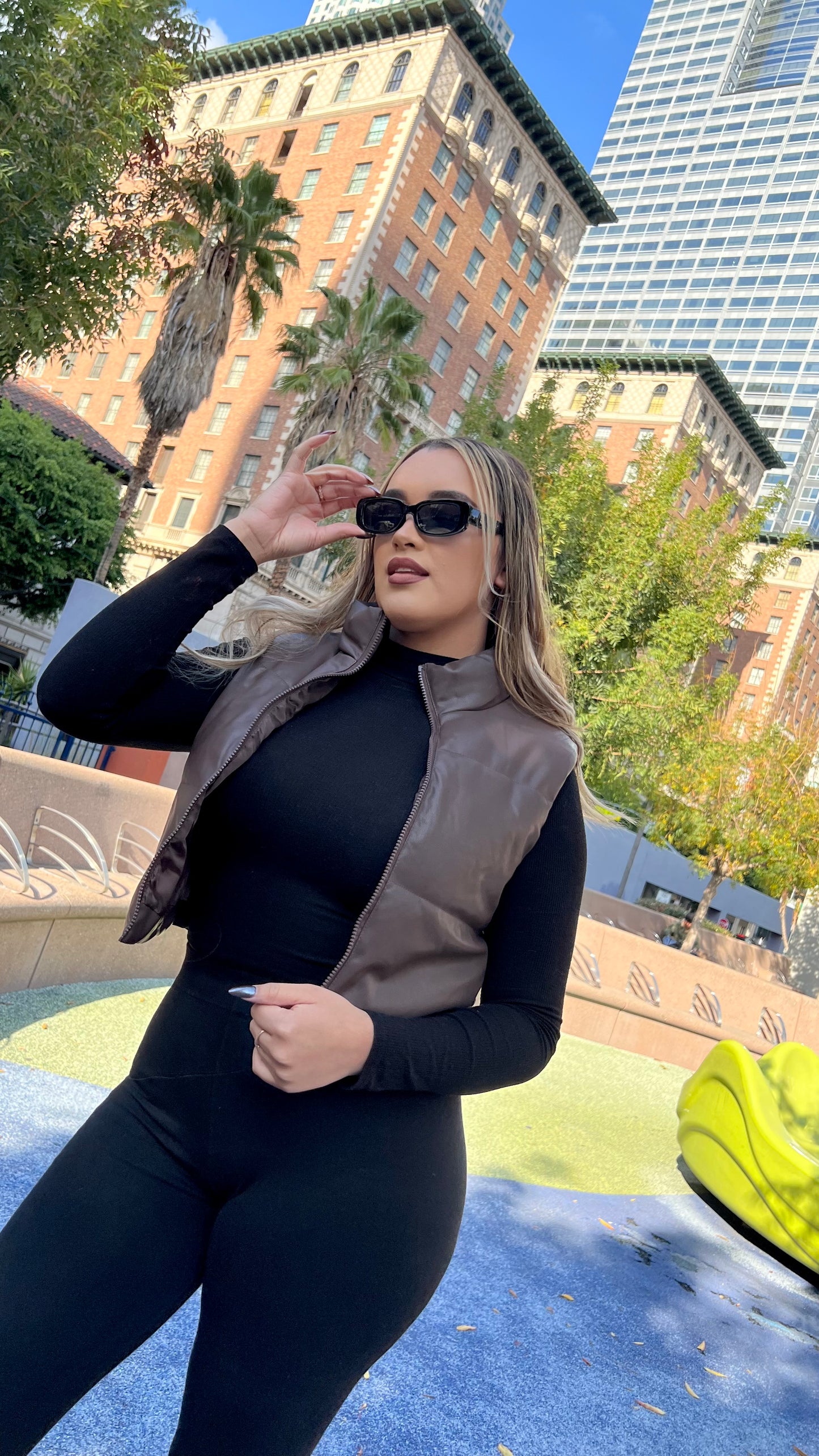 Brown Puffer Vest