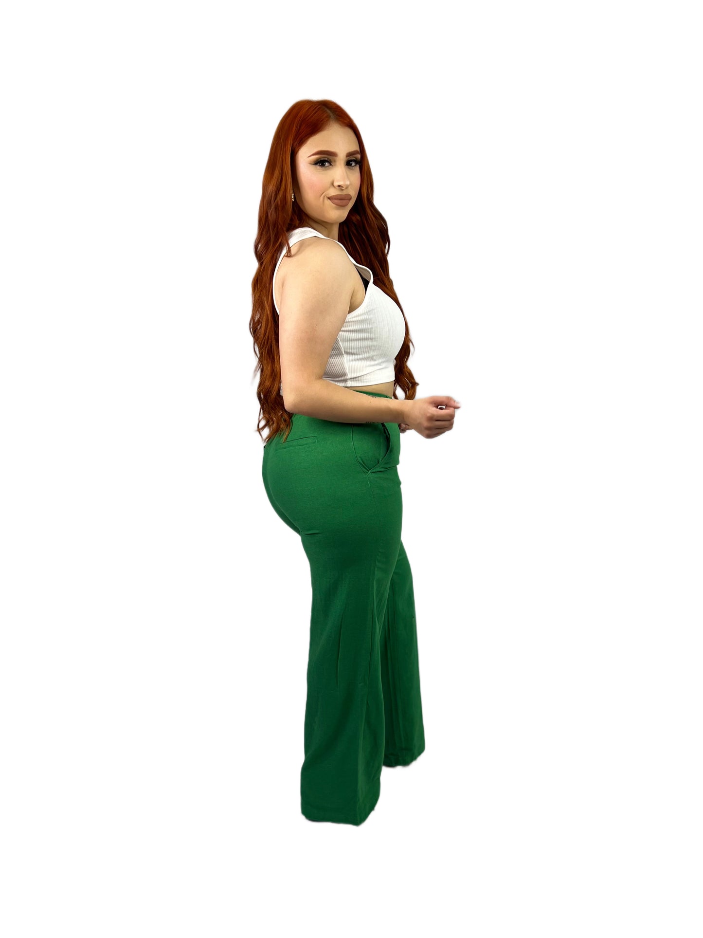 Lola Green Straight Pants