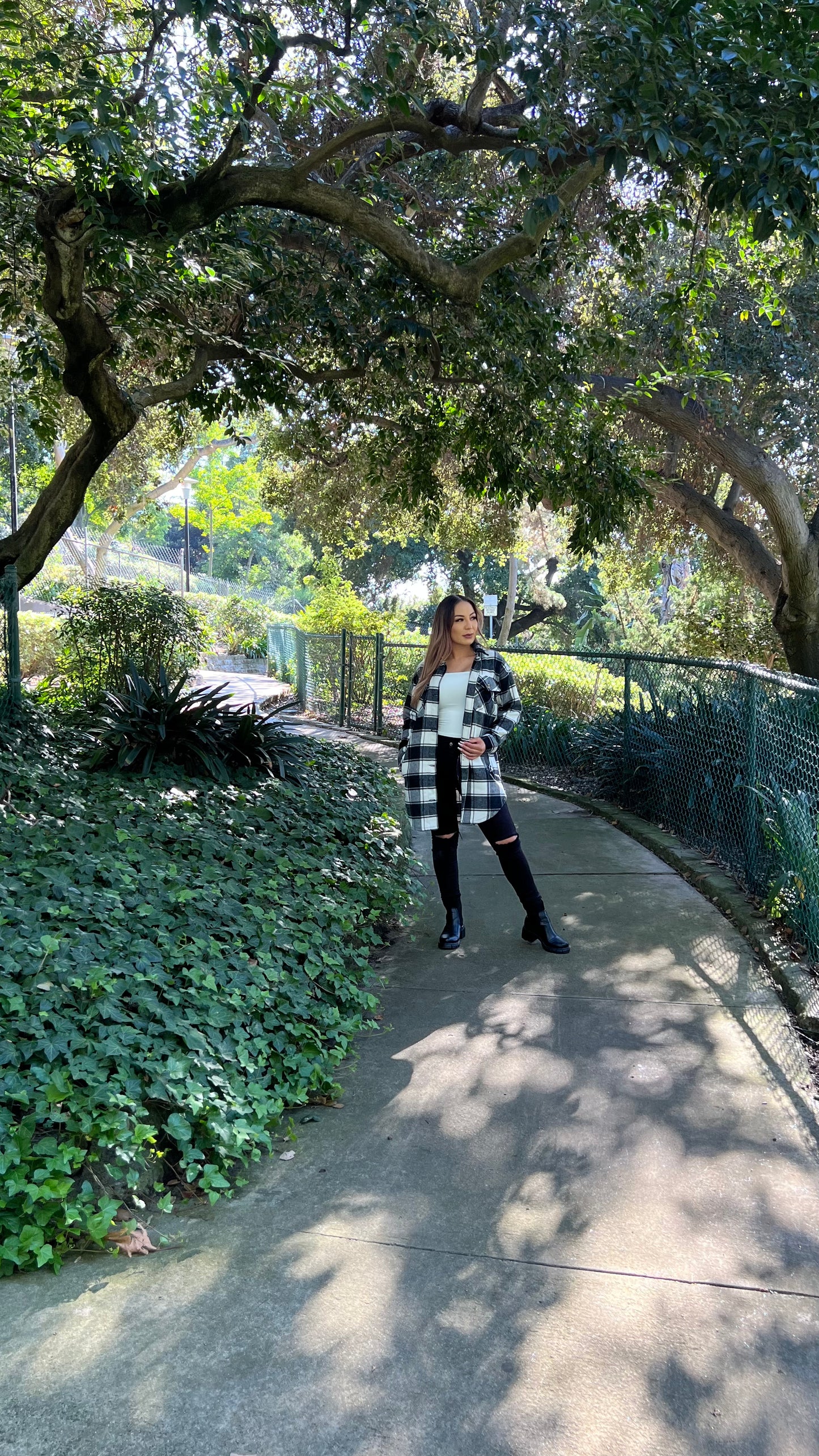 Checkered coat