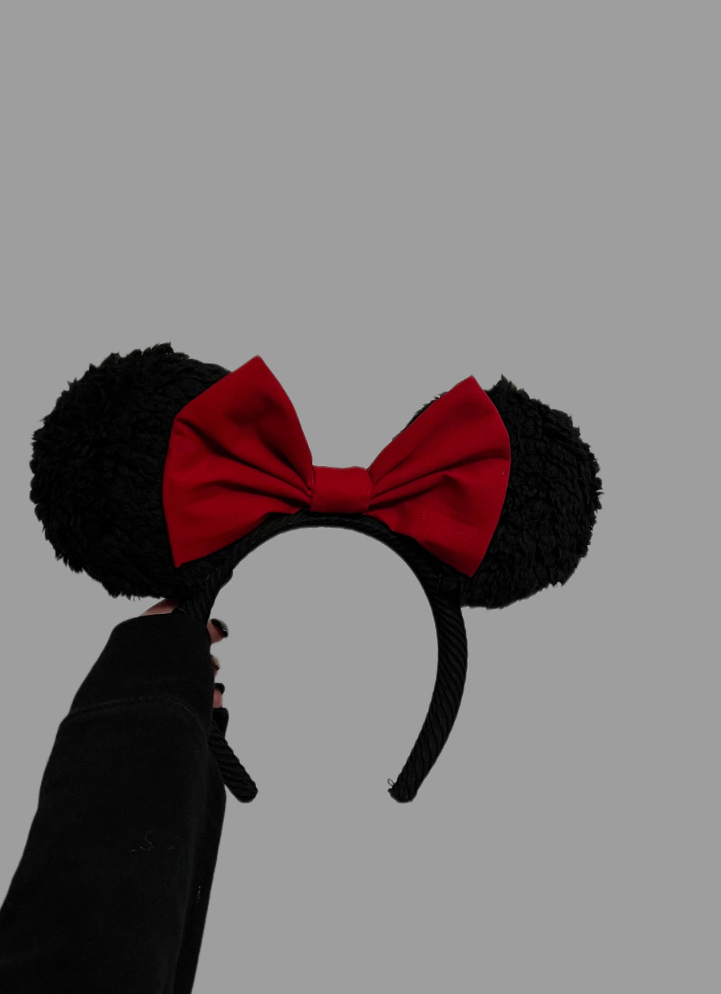 Teddy Bear Ears (Black on Red)