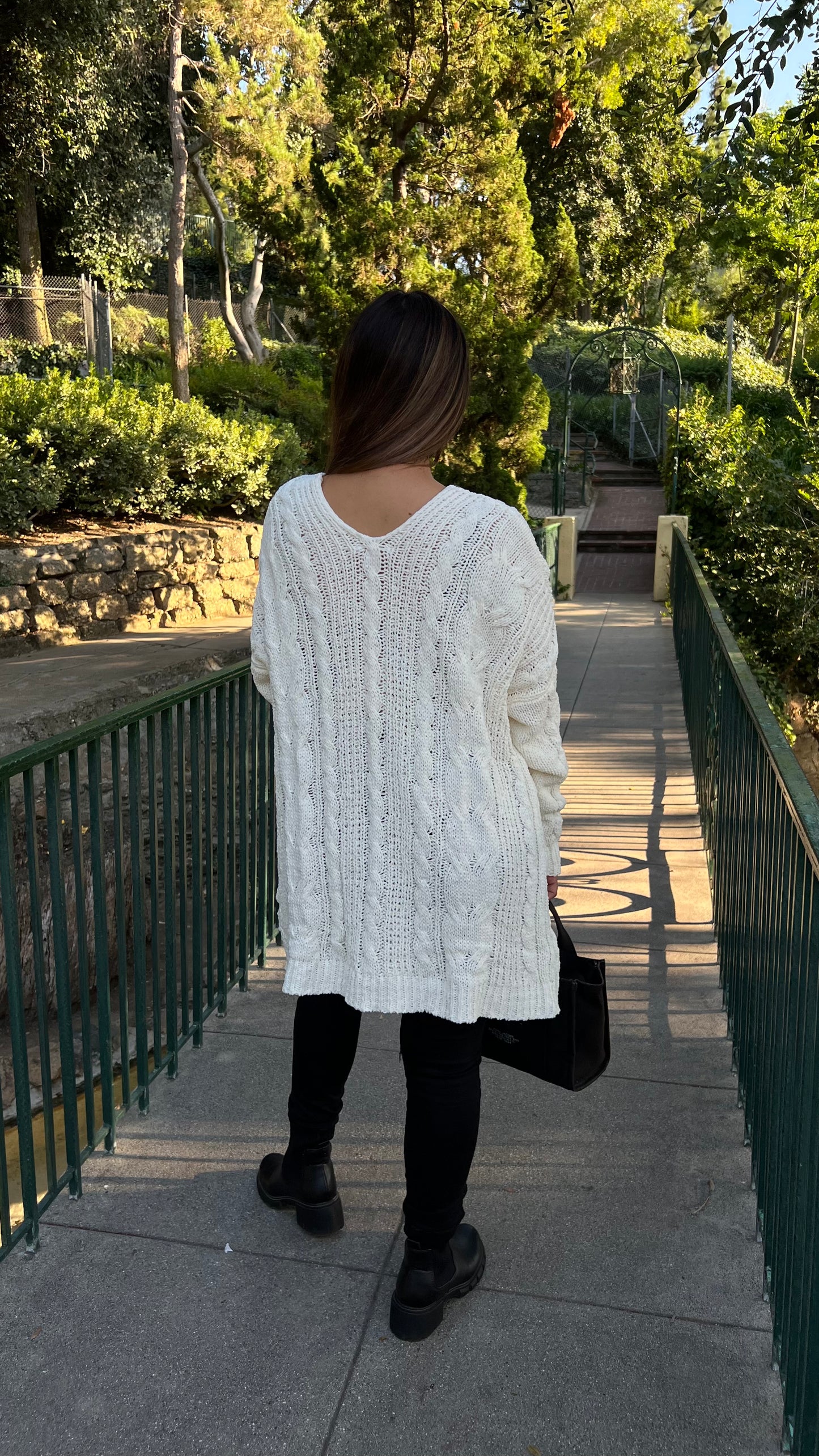 White cardigan