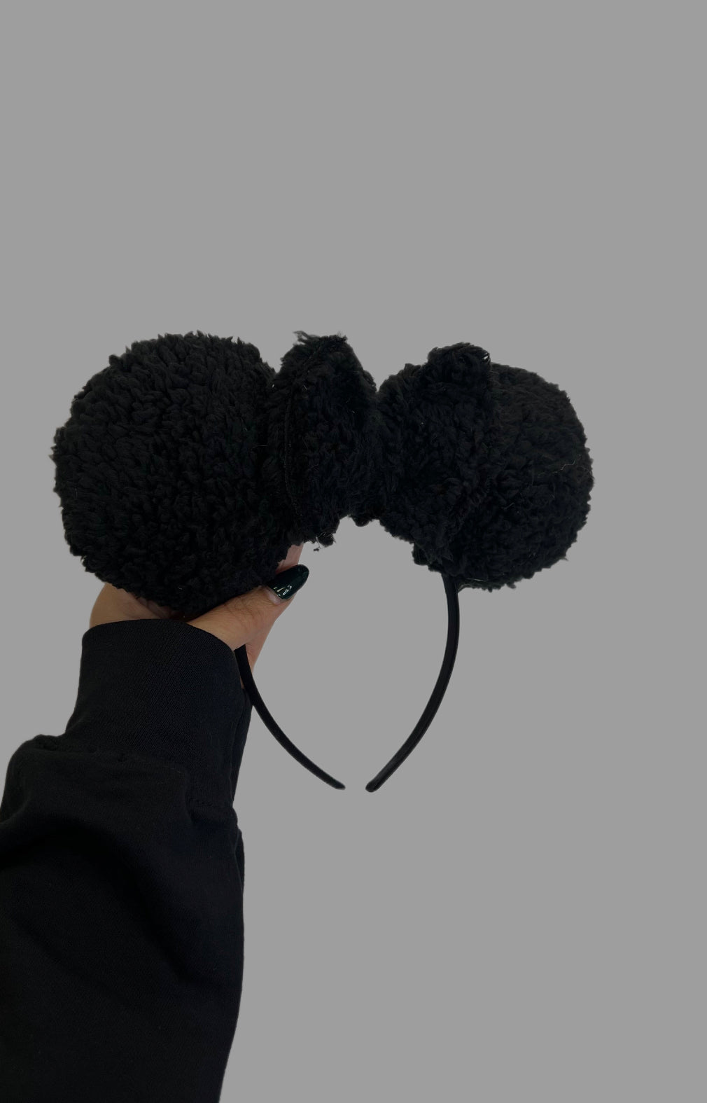 Teddy Bear Ears (Black on Black)