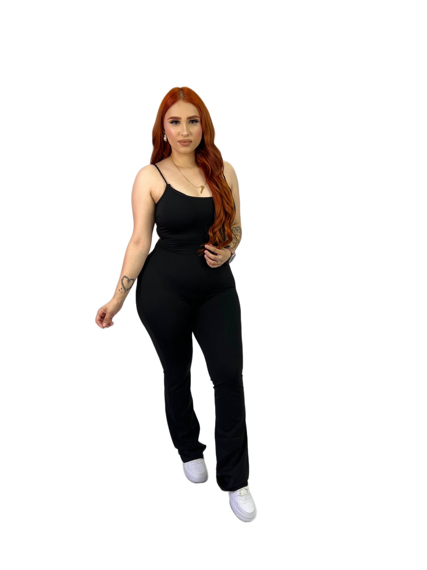 Lulu Flared Jumpsuit (Black)