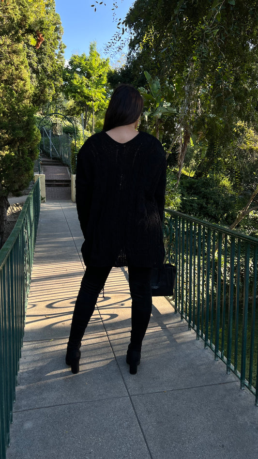 Black cardigan