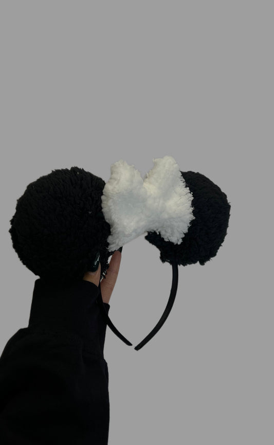 Teddy Bear ears (Black and White)